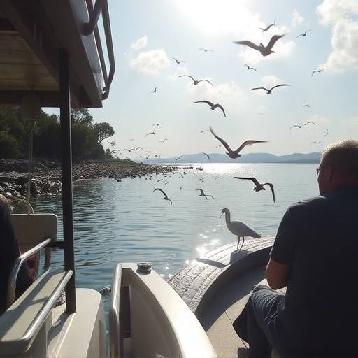 A boat cruise on the Kazinga Channel, with various birds and animals visible along the shoreline