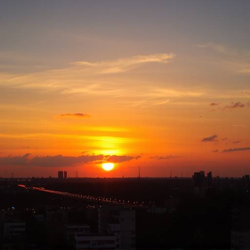 Kampala city skyline at sunset