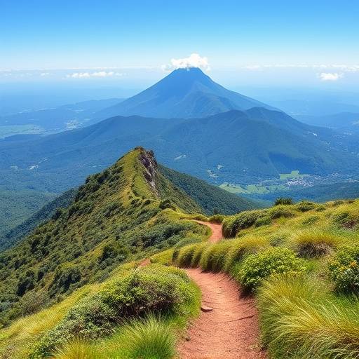 Mount Elgon National Park scenery with hiking trails