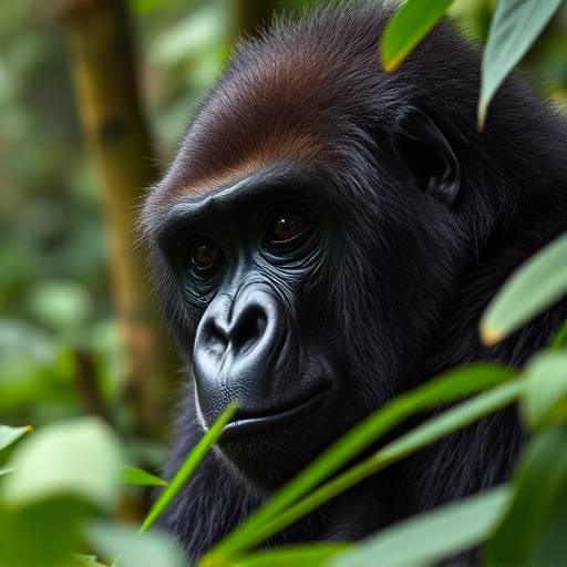 Mountain gorilla in Bwindi Impenetrable Forest, Uganda